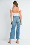 Waitlist 2/6 ♥ Natasha High Rise Utility Cropped Wide Leg Jeans Medium Wash