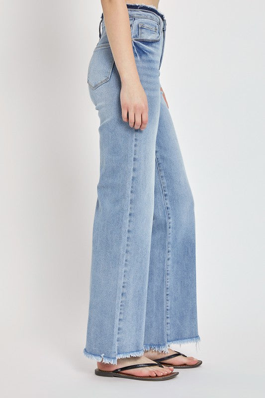 Ava High Rise Wide Leg Jeans Light Wash