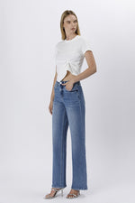 High Rise Wide Leg Jeans Medium Wash