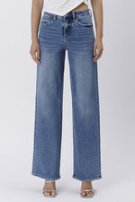 High Rise Wide Leg Jeans Medium Wash