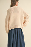 Waitlist 12/4 ♥ Aspen Long Sleeve Chunky Knit Cardigan Taupe