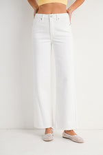 High Rise Straight Leg Jeans White