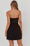 Sleeveless Front Button Mini Dress Black