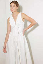 Sleeveless Corset Midi Dress White