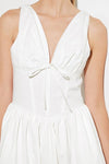 Sleeveless Corset Midi Dress White