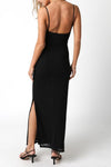 Sleeveless Mesh Stretch Maxi Dress Black