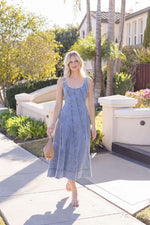 Sleeveless Denim Midi Dress Light Wash