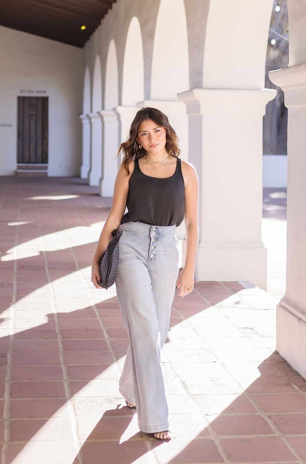 Sleeveless Satin Top Black