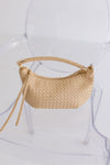 Hensley Basket Weave Shoulder Purse Taupe