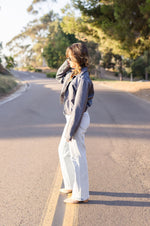 Vegan Leather Cropped Bomber Jacket Navy