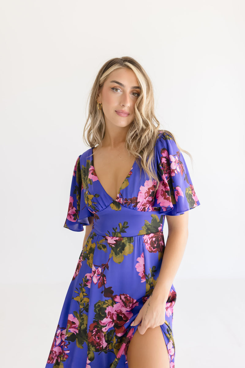 Ada flutter sleeve dress best sale