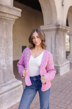 Bailey Long Sleeve Floral Print Quilted Shacket Rose