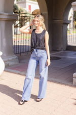 Sleeveless Sequin Top Black