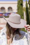 Faux Felt Cowboy Hat Grey