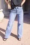 High Rise Wide Leg Jeans Medium Wash