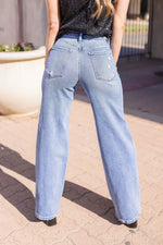 High Rise Wide Leg Jeans Medium Wash