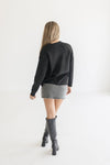 Long Sleeve Button Down Knit Cardigan Black