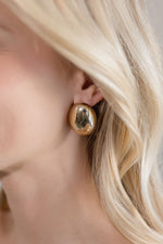 Chunky Oval Earrings Gold