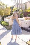 Sleeveless Denim Midi Dress Light Wash