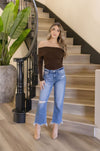 Long Sleeve Off The Shoulder Sweater Top Brown