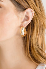 Chunky Hoop Earrings Gold