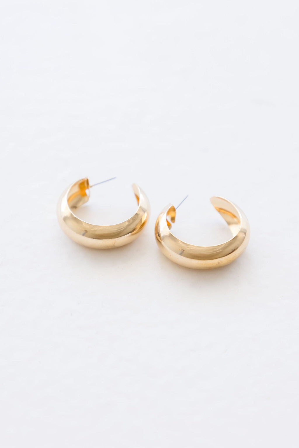 Chunky Hoop Earrings Gold