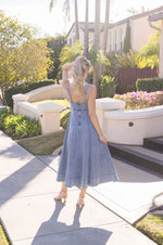 Sleeveless Denim Midi Dress Light Wash