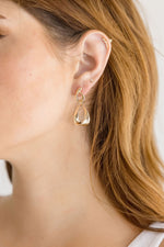 Twisted Teardrop Earrings Gold