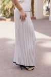 Short Sleeve Button Down Ribbed Contrast Top And Maxi Skirt Black