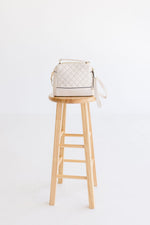 Ari Quilted Crossbody Purse Ivory