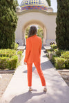  High Waist Straight Leg Pants Orange