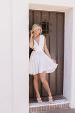 Sleeveless Cut Out Mini Dress White