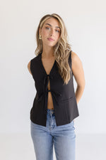 Bow Tie Vest Black