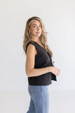 Bow Tie Vest Black