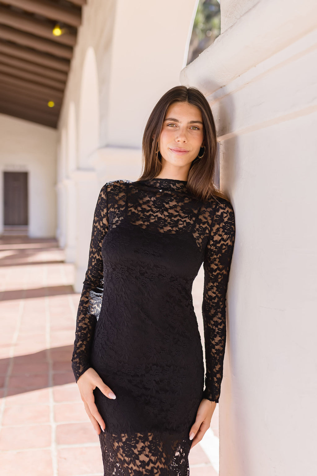 Black lace sheath dress online