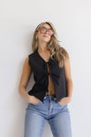 Bow Tie Vest Black