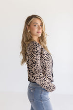  Leopard Print Cami And Cardigan Set Khaki