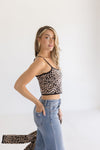  Leopard Print Cami And Cardigan Set Khaki