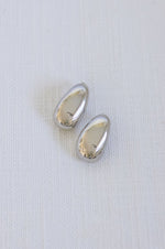  Chunky Teardrop Earrings Silver