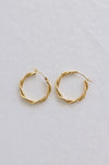  Twisted Hoop Earrings Gold