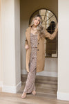  Long Sleeve Notched Lapel Long Coat Camel