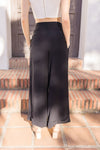 Emma High Waist Pleated Wide Leg Pants Black