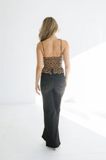  High Rise Wide Leg Jeans Black