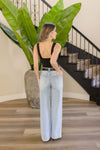 High Rise Wide Leg Jeans Light Wash