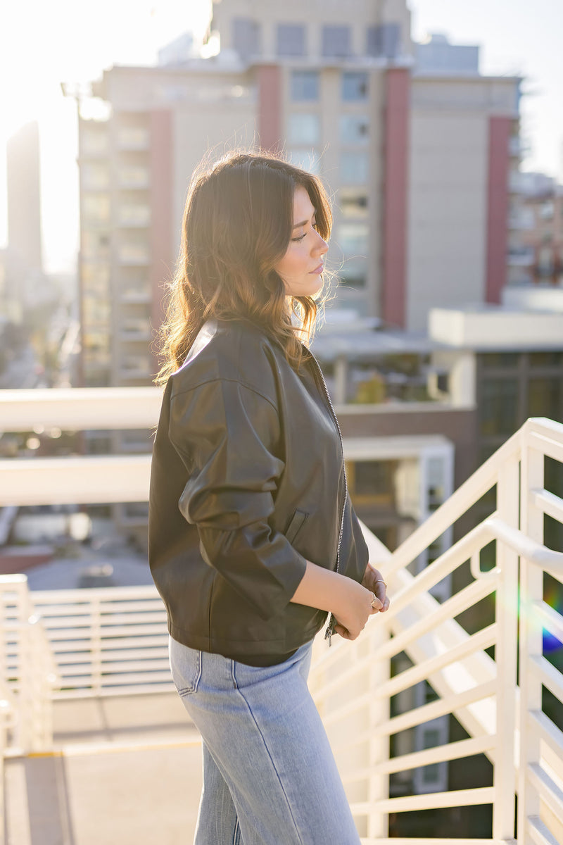 Vegan Leather Jacket Black