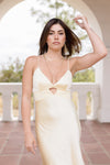 Sleeveless Cut Out Maxi Dress Yellow