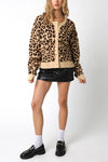 Winona Button Down Leopard Print Cardigan Brown