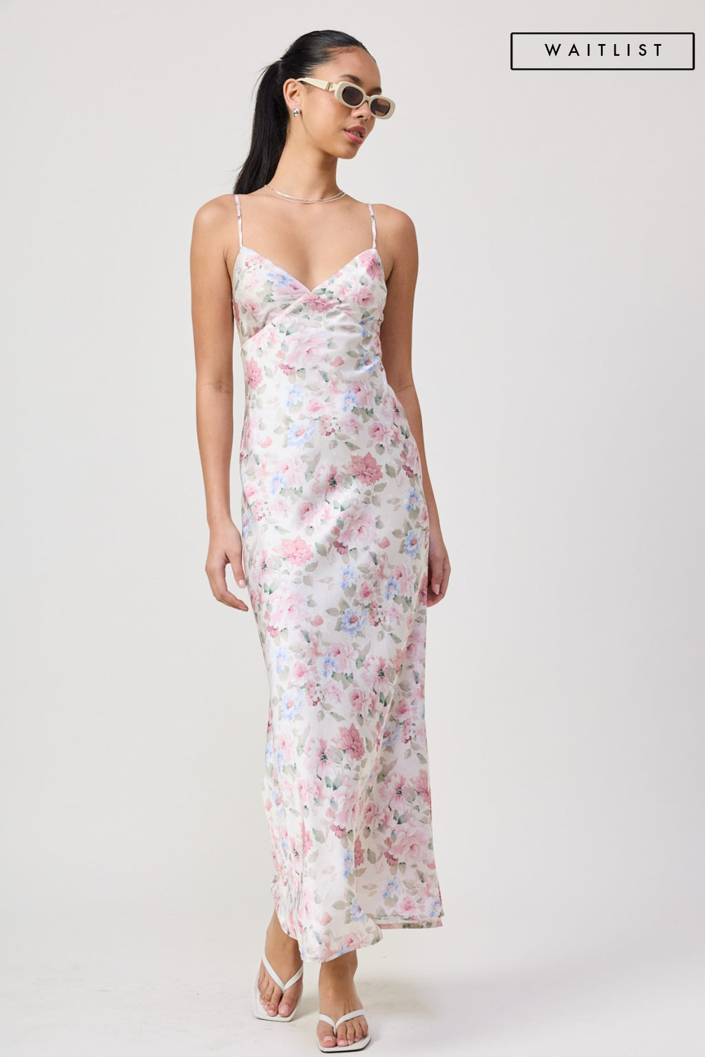 Sleeveless Floral Print Maxi Dress Ivor