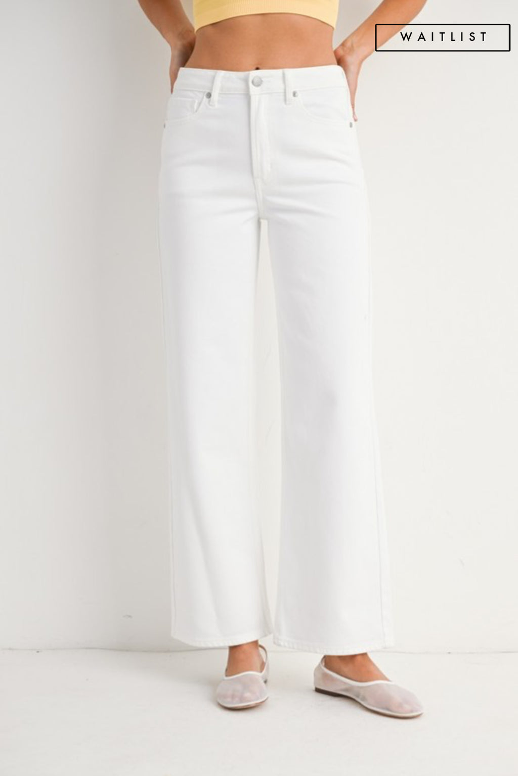 High Rise Straight Leg Jeans White