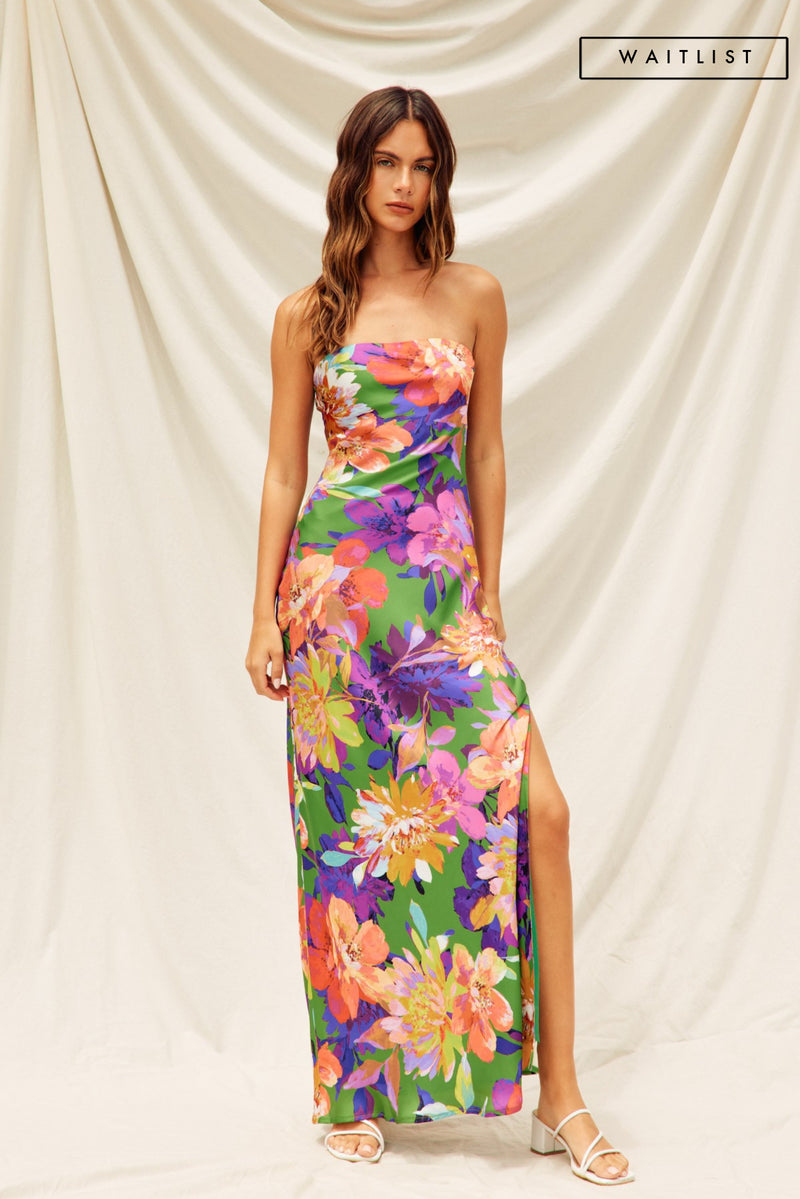 Sleeveless Floral Print Maxi Dress Viole